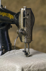 Detail of a sewing machine.