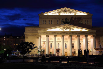 Fototapeta premium July 11, 2015, Moscow, Russia, Bolshoi Theatre at night..