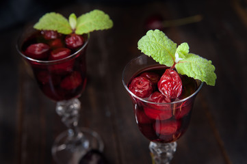 Strong alcohol cherry liqueur