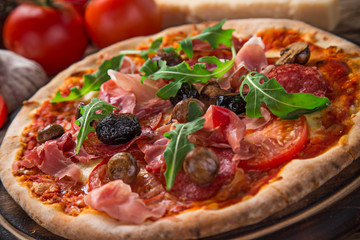 Delicious italian pizza.