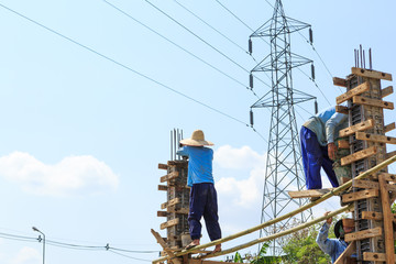 concrete pillar mold for house construction