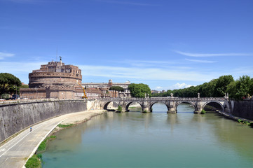The Angel Castle and Tiber, Rome, Italy