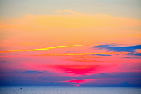 colorful sunset over the sea in Alghero © Gabriele Maltinti