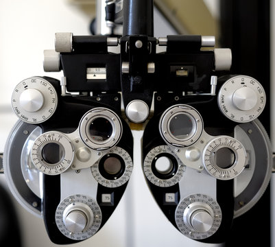 Eyesight Measurement With A Optical Phoropter