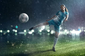Foto auf Acrylglas Fußball Fußballfrau