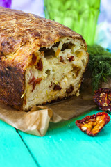 Zucchini bread with cheese