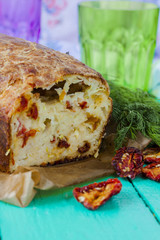 Zucchini bread with cheese