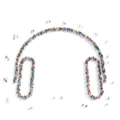 people shape  headphones music