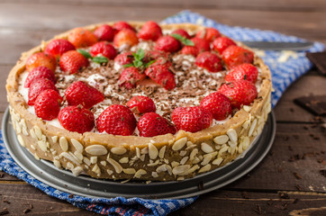 Summer strawberry cheesecake