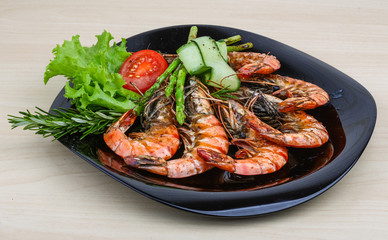 Grilled prawns