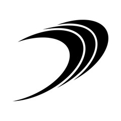 Swirl loop finance abstract black logo