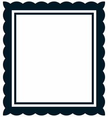 Vector simple vintage picture frame isolated