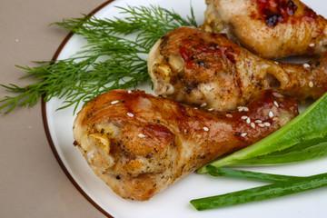 Grilled chicken legs