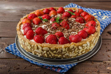 Summer strawberry cheesecake