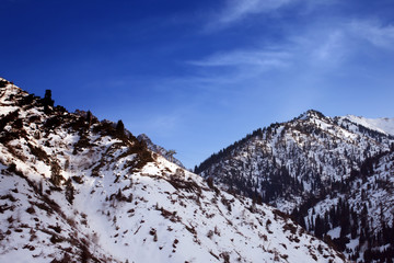 Fototapeta na wymiar mountains covered with snow