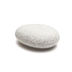 Fototapeta na wymiar Smooth gray stone isolated on a white