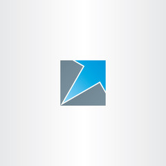 blue arrow in square icon