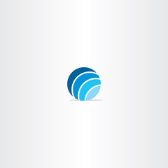blue circle globe vector logo