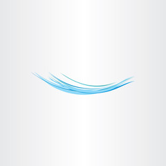 blue water wave flow icon logo vector