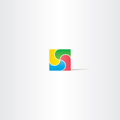 colorful square business logo design abstract icon