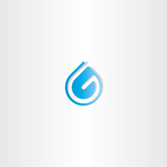 drop of water letter g logo