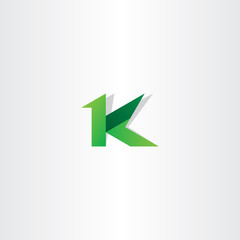 letter k green icon logo symbol design