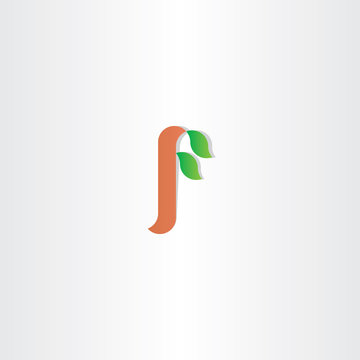 Letter F Tree Leaf Plant Eco Logo