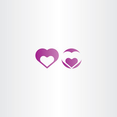 purple heart vector icon element