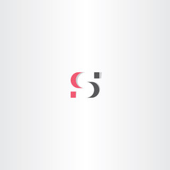 red gray logo letter s icon