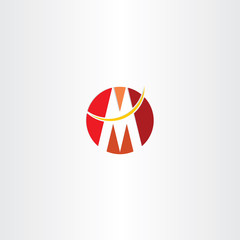 red logo letter m circle icon vector design