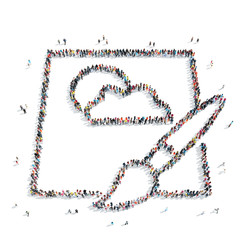 group  people shape  drawing