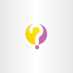 yellow purple question mark logo