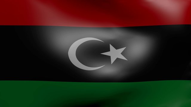 libya strong wind flag
