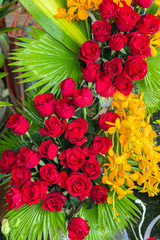 flower bouquet from red roses