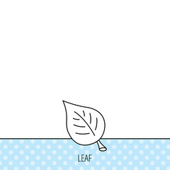 Leaf icon. Natural eco sign.