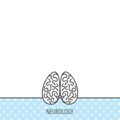 Neurology icon. Human brain sign.