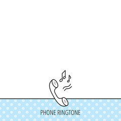 Phone icon. Call ringtone sign.