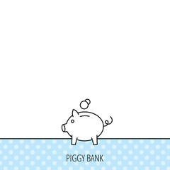 Piggy bank icon. Money economy sign.