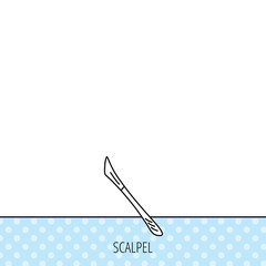 Scalpel icon. Surgeon tool sign.