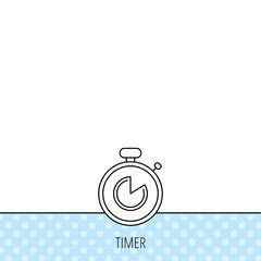 Timer icon. Stopwatch sign.