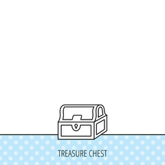 Treasure chest icon. Piratic treasury sign.