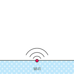 Wifi icon. Wireless wi-fi network sign.