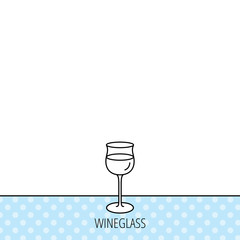 Wineglass icon. Goblet sign.