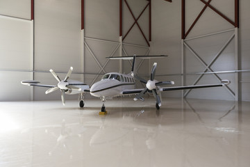 Private plane with two propellers
