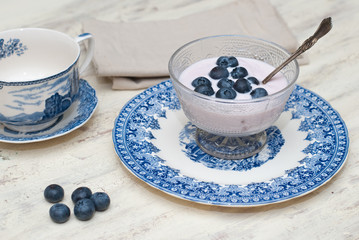 Yogurt con mirtilli
