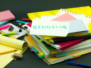 The Pile of Business Documents; Bidding