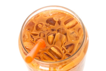 Ice milk tea famous drink