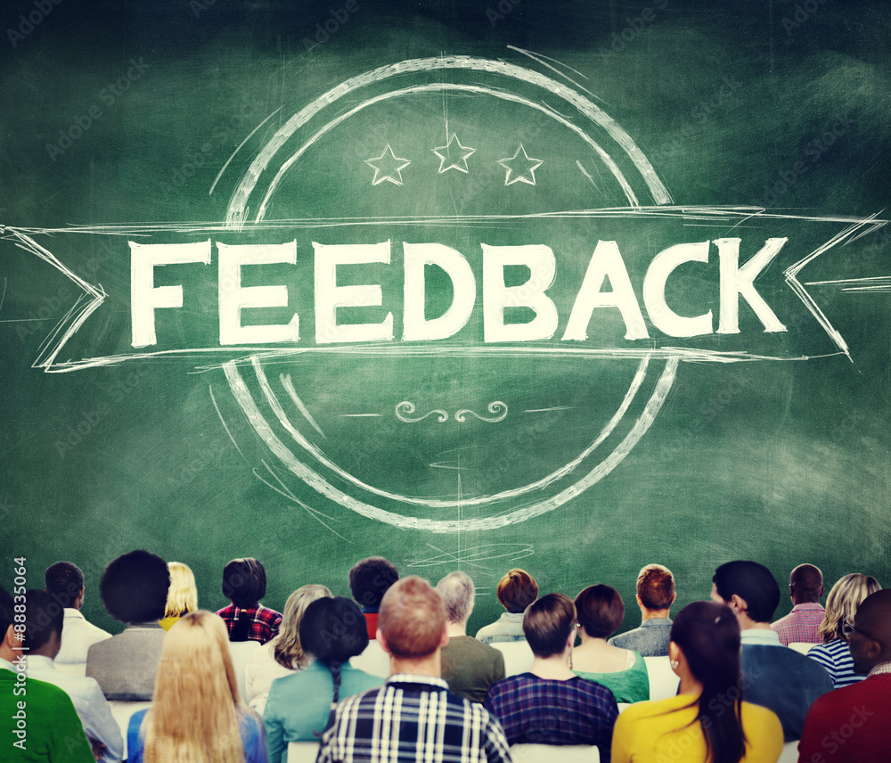 Poster feedback evaluation reflection response result concept