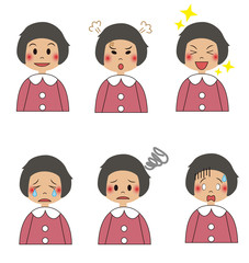 女の子 表情セット