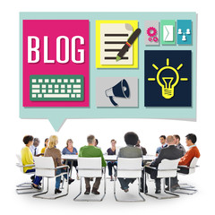 Blog Weblog Media Online Messaging Notes Concept